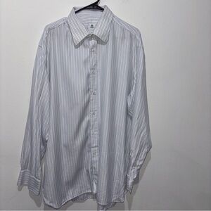 Borrelli Light Blue Dress Shirt Size 17.5/44